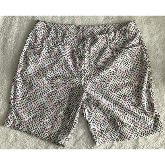 Page& Tuttle Women’s Bermuda/Golf Shorts White With Mixed Colors, Size 16. - Picture 1 of 7